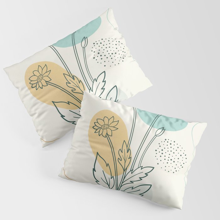 Little Line Flowers Pillow Sham Gallery Image 3