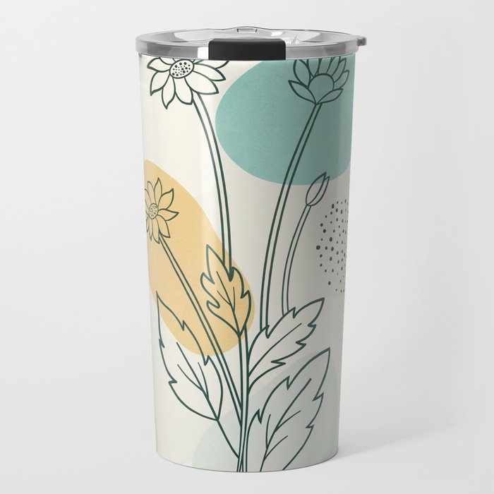 Little Line Flowers Travel Mug Gallery Image 1