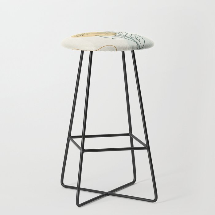 Little Line Flowers Stool Gallery Image 1