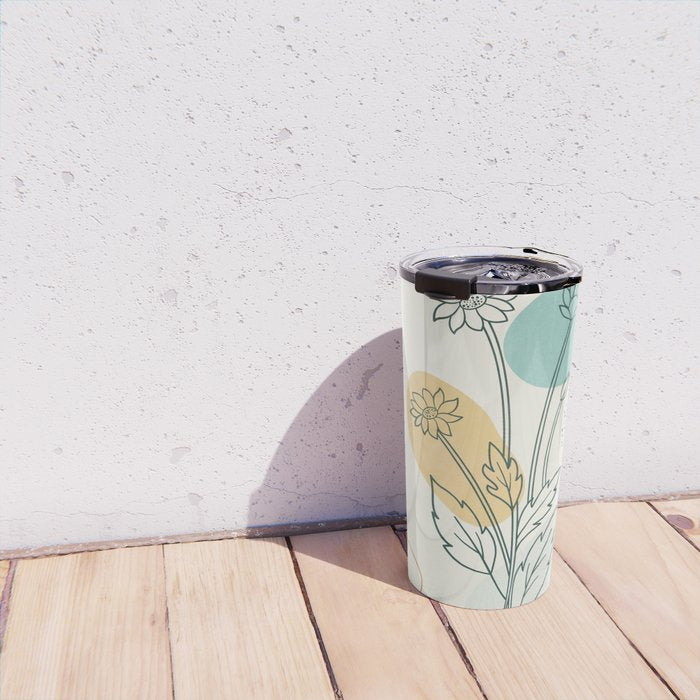 Little Line Flowers Travel Mug Gallery Image 4