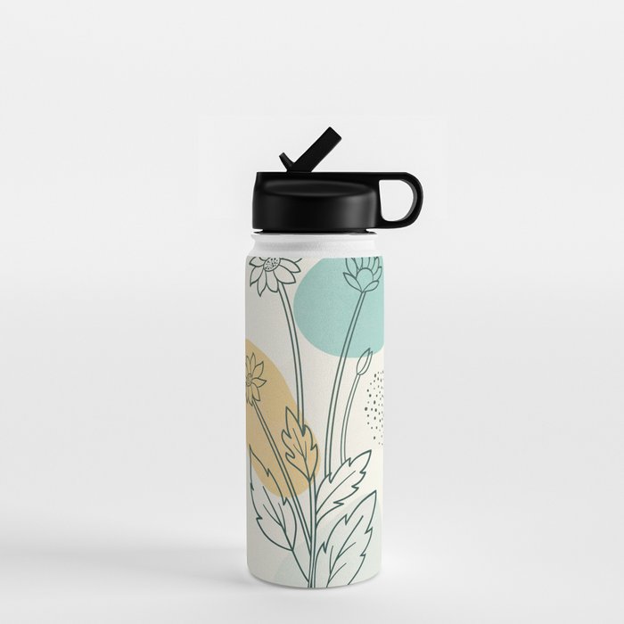 Little Line Flowers Water Bottle Gallery Image 1