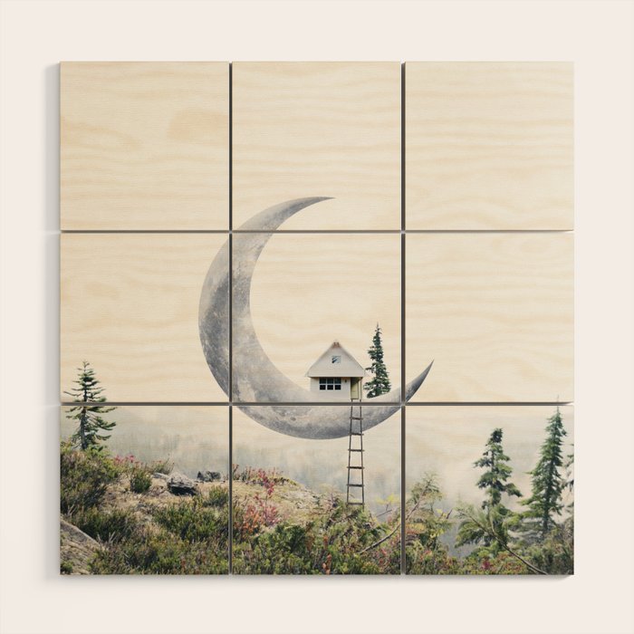 Moon House Wood Wall Art Gallery Image 1
