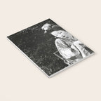 Seated Geisha with mask black and white vintage garden photograph still life by Arnold Genthe Notebook Gallery Image 3