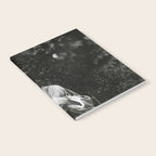 Seated Geisha with mask black and white vintage garden photograph still life by Arnold Genthe Notebook Gallery Image 2