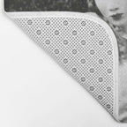 Seated Geisha with mask black and white vintage garden photograph still life by Arnold Genthe Bath Mat Gallery Image 2