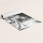 Seated Geisha with mask black and white vintage garden photograph still life by Arnold Genthe Yoga Mat Gallery Image 2