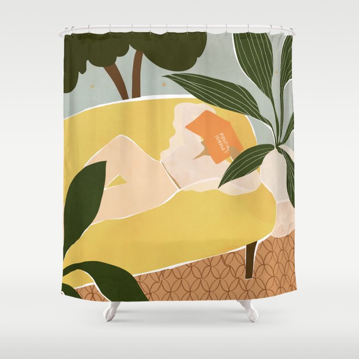 Positive Mindset Shower Curtain Gallery Image 1