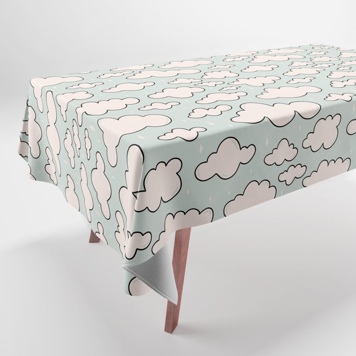 Cloud Print Tablecloth Gallery Image 1