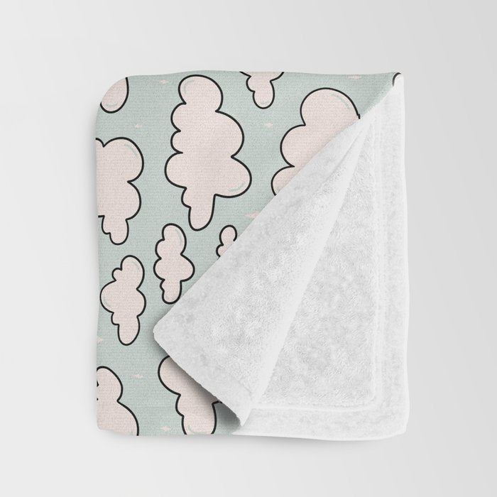 Cloud Print Throw Blanket Gallery Image 3
