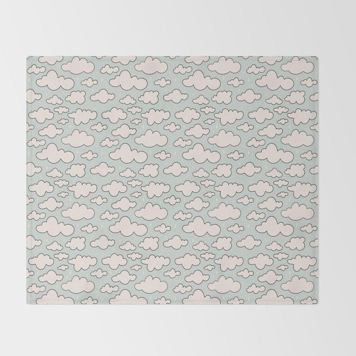 Cloud Print Throw Blanket Gallery Image 2