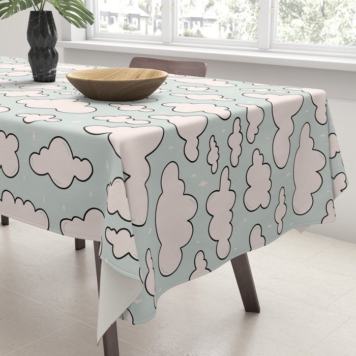Cloud Print Tablecloth Gallery Image 3