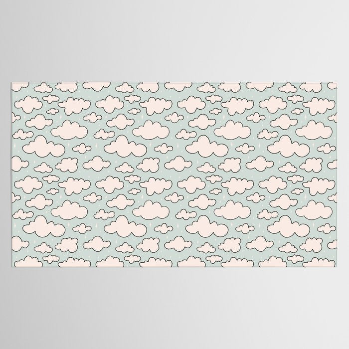 Cloud Print Tablecloth Gallery Image 2