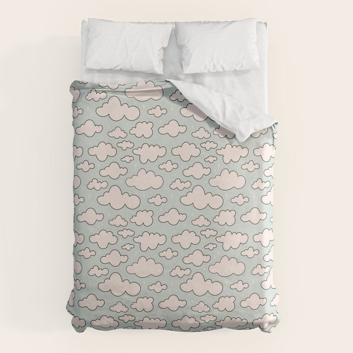 Cloud Print Duvet Cover Gallery Image 6