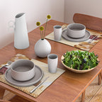 Rustic Country Barn Painting in Yellow Ochre & Brown Placemat Gallery Image 2