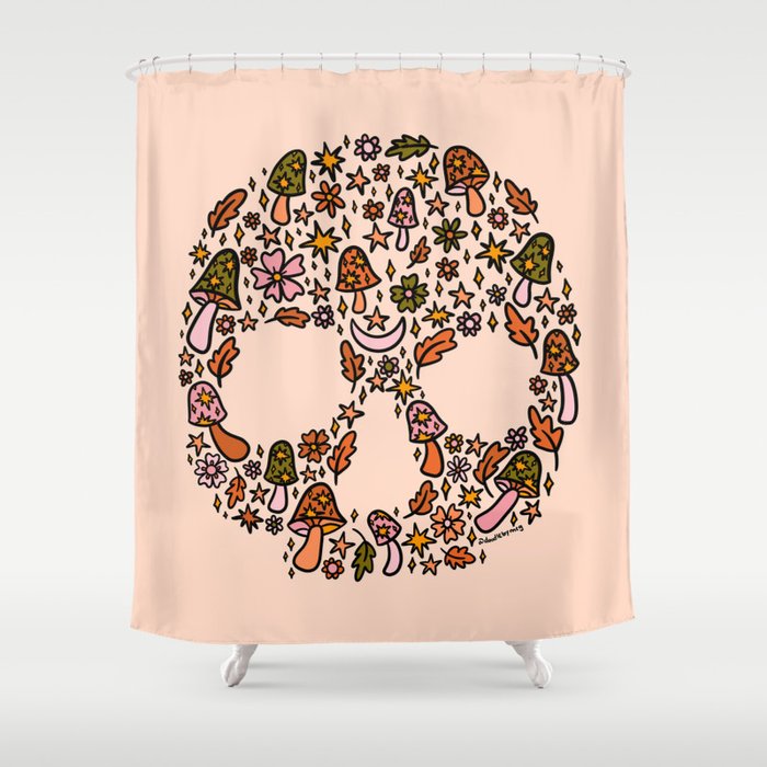 Fall Skull Shower Curtain Gallery Image 1