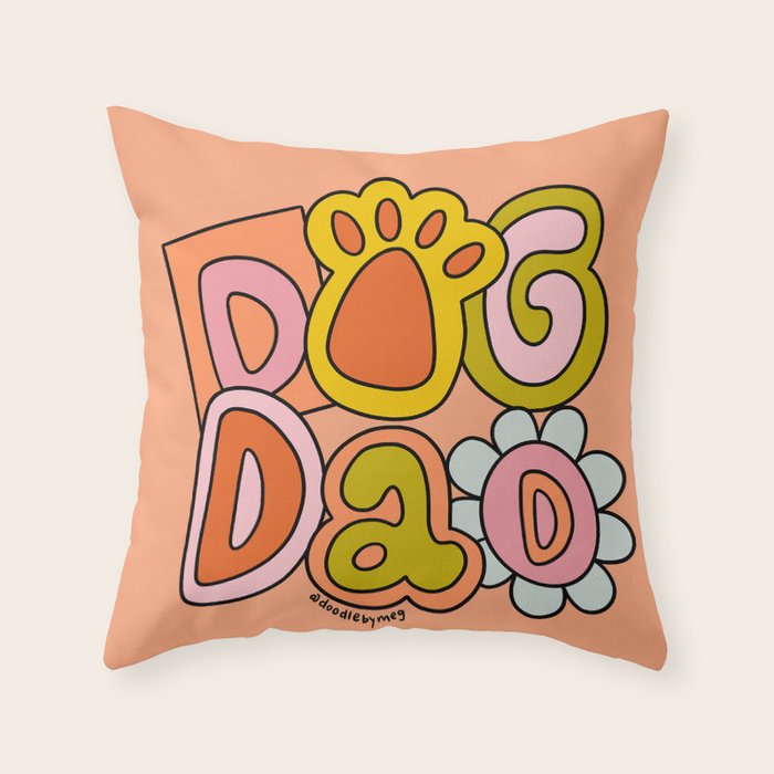 Dog Dad Throw Pillow Gallery Image 6