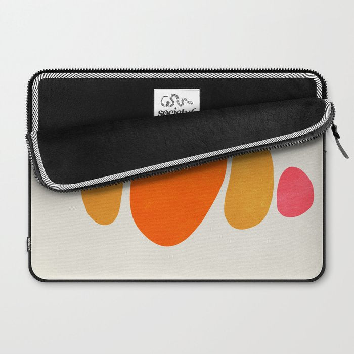Pebbles: Mid Century Abstraction Laptop Sleeve Gallery Image 2