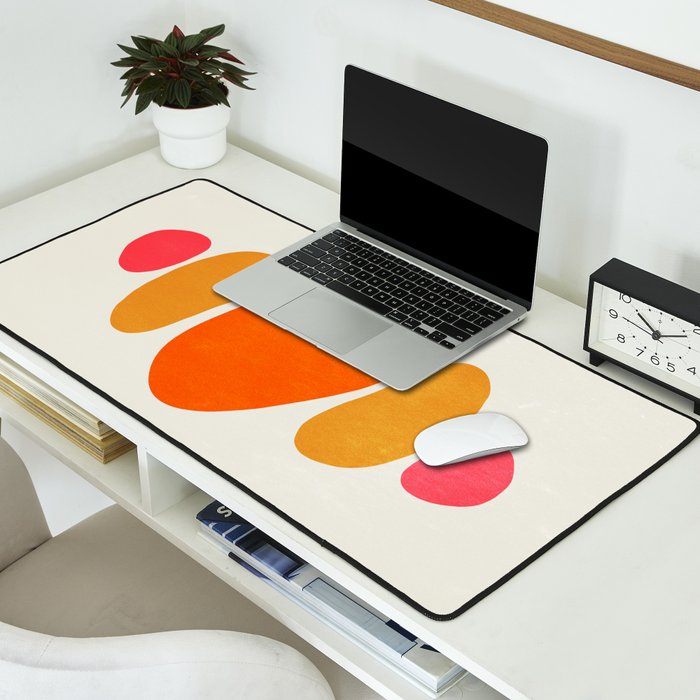 Pebbles: Mid Century Abstraction Desk Mat Gallery Image 2