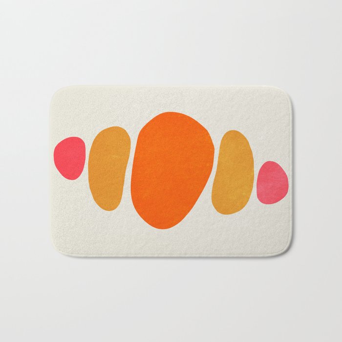 Pebbles: Mid Century Abstraction Bath Mat Gallery Image 1