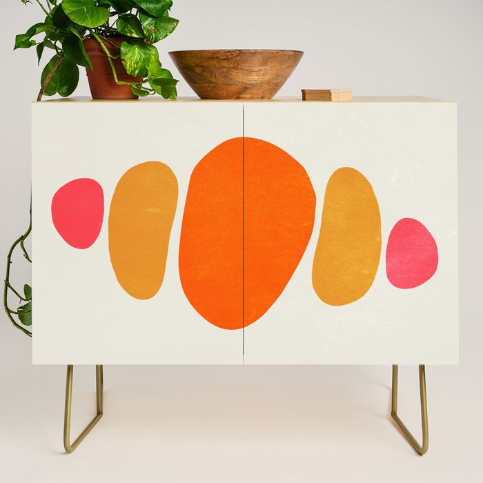 Pebbles: Mid Century Abstraction Credenza Gallery Image 1