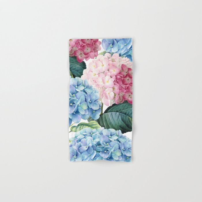 Pink Blue Hydrangea Bath Towel Gallery Image 1