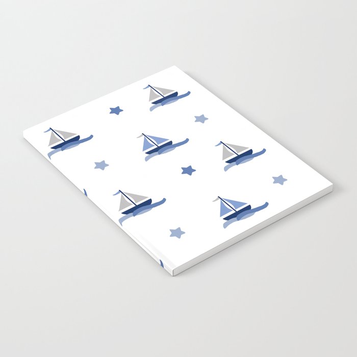 Navy Blue Nautical Sailboat Notebook Gallery Image 2