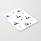 Navy Blue Nautical Sailboat Notebook Gallery Image 2