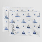 Navy Blue Nautical Sailboat Placemat Gallery Image 1