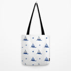 Navy Blue Nautical Sailboat Tote Bag Gallery Image 2