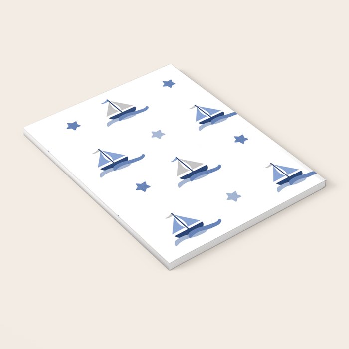 Navy Blue Nautical Sailboat Notebook Gallery Image 3
