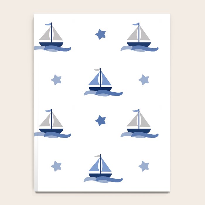 Navy Blue Nautical Sailboat Notebook Gallery Image 4
