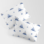 Navy Blue Nautical Sailboat Pillow Sham Gallery Image 3