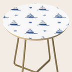 Navy Blue Nautical Sailboat Side Table Gallery Image 2