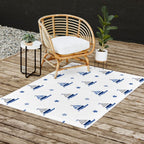 Navy Blue Nautical Sailboat Outdoor Rug Gallery Image 2