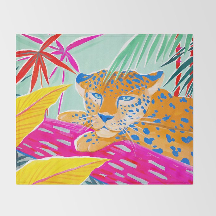 Vibrant Jungle Throw Blanket Gallery Image 2