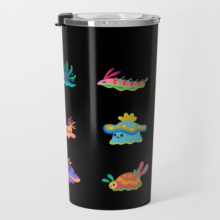 Sea slug - black Travel Mug Gallery Image 3