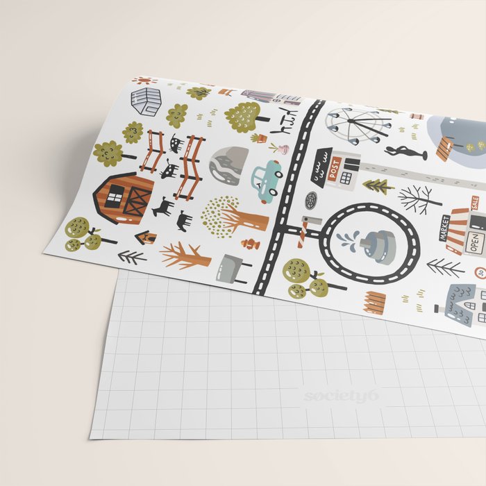 Town Map Wrapping Paper Gallery Image 2