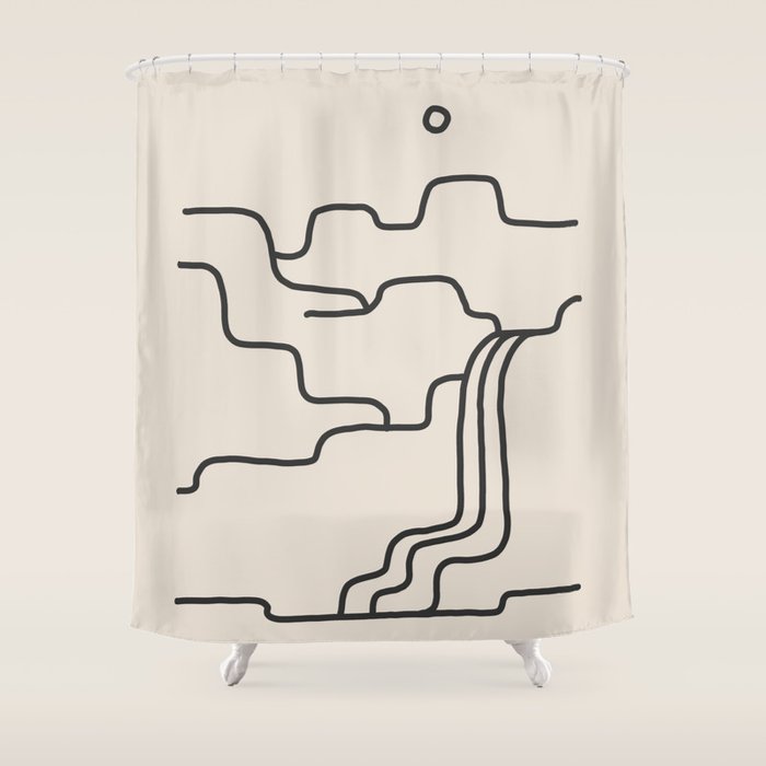 river somewhere Shower Curtain Gallery Image 1
