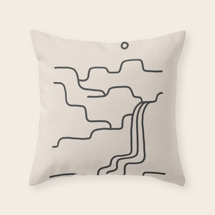 river somewhere Throw Pillow Gallery Image 1