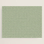 Ultra Fine Stripe Narrow Pinstripe Pattern in Vintage Green and Beige Jigsaw Puzzle Gallery Image 1