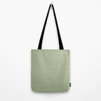Ultra Fine Stripe Narrow Pinstripe Pattern in Vintage Green and Beige Tote Bag Gallery Image 2