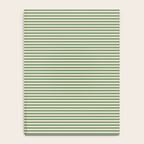 Ultra Fine Stripe Narrow Pinstripe Pattern in Vintage Green and Beige Notebook Gallery Image 4