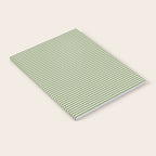 Ultra Fine Stripe Narrow Pinstripe Pattern in Vintage Green and Beige Notebook Gallery Image 2