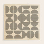 Mid Century Modern Geometric 04 Grey Wood Wall Art Gallery Image 1