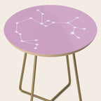 Sagittarius Zodiac Star Constellation Line Art Pastel Lilac Side Table Gallery Image 2