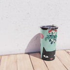 Mistletoe? (Black Cat) Travel Mug Gallery Image 4
