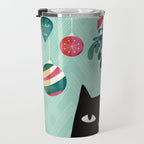 Mistletoe? (Black Cat) Travel Mug Gallery Image 3