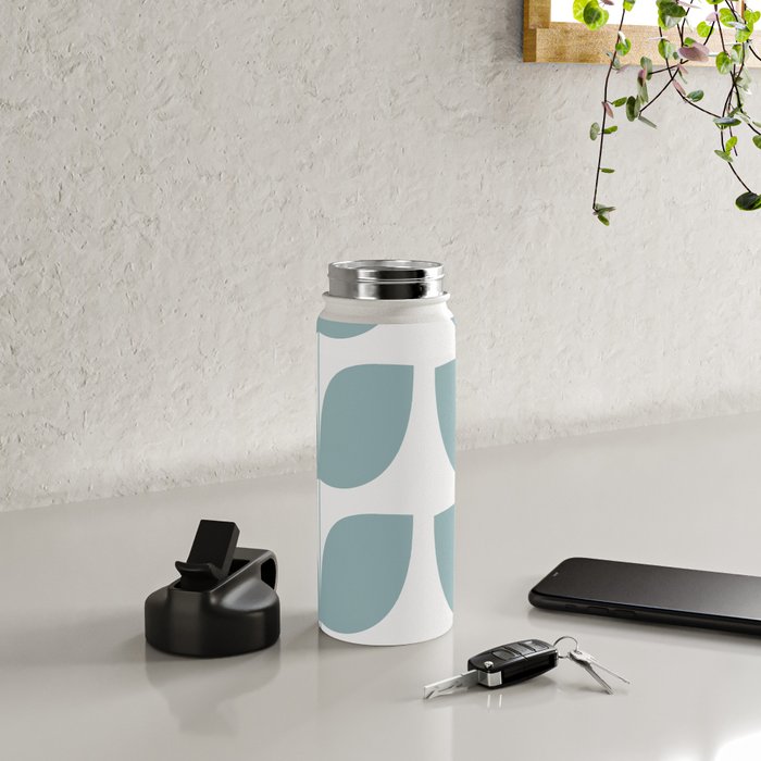 Mid Century Modern Leaves 01 Water Bottle Gallery Image 4