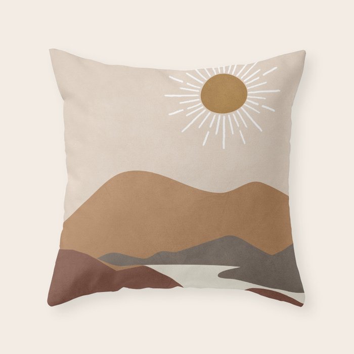 Minimalistic Landscape II Throw Pillow Gallery Image 6