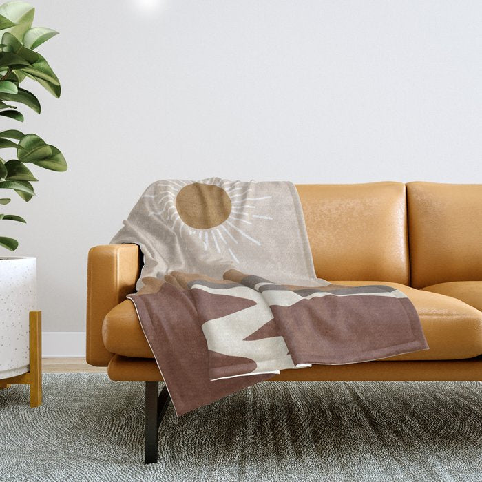 Minimalistic Landscape II Throw Blanket Gallery Image 1